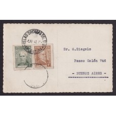 ANTARTIDA ARGENTINA 1942 TARJETA POSTAL DEL TIGRE CIRCULADA DESDE LA BASE ORCADAS